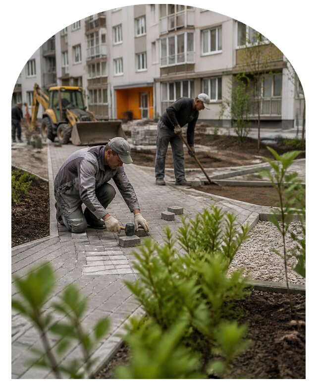Благоустройство двора многоквартирного дома в Североуральске